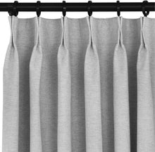 Lade das Bild in den Galerie-Viewer, Macochico 100% Blackout Chenille Curtains Pinch Pleated Drapes for Track Luxury Velvet Curtains for Living Room Bedroom Apricot Grey Thermal Blackout Curtains with Tieback and Hooks 52"Wx72"L 1 Panel