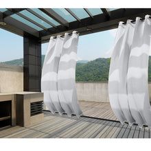 Load image into Gallery viewer, Macochico Outdoor Blackout Windproof Curtains Panels Grommet at Top and Bottom Waterproof Window Drapes for Patio Gazebo Garden Cabana Thermal Insulated Privacy Protection…