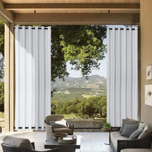 Load image into Gallery viewer, Macochico Outdoor Blackout Windproof Curtains Panels Grommet at Top and Bottom Waterproof Window Drapes for Patio Gazebo Garden Cabana Thermal Insulated Privacy Protection…