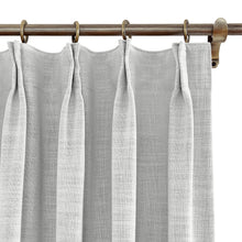 Load image into Gallery viewer, Macochico 52 W x 63 L Pinch Pleated Faux Linen Curtains Blackout Room Panel with for Bedroom, 1 Panel