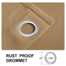 Load image into Gallery viewer, Macochico Outdoor Blackout Windproof Curtains Panels Grommet at Top and Bottom Waterproof Window Drapes for Patio Gazebo Garden Cabana Thermal Insulated Privacy Protection…