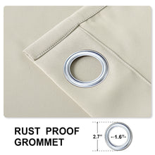 Load image into Gallery viewer, Macochico Outdoor Blackout Windproof Curtains Panels Grommet at Top and Bottom Waterproof Window Drapes for Patio Gazebo Garden Cabana Thermal Insulated Privacy Protection…