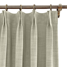 Load image into Gallery viewer, Macochico 52 W x 63 L Pinch Pleated Faux Linen Curtains Blackout Room Panel with for Bedroom, 1 Panel