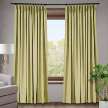 Load image into Gallery viewer, Macochico Pinch Pleat Curtains Room Darkening Linen Cotton Curtain Drapes for Living Room Bedroom Window Room Divider