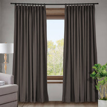 Load image into Gallery viewer, Macochico Pinch Pleat Curtains Room Darkening Linen Cotton Curtain Drapes for Living Room Bedroom Window Room Divider