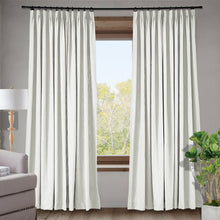Load image into Gallery viewer, Macochico Pinch Pleat Curtains Room Darkening Linen Cotton Curtain Drapes for Living Room Bedroom Window Room Divider