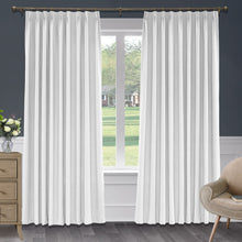 Load image into Gallery viewer, Macochico 52 W x 63 L Pinch Pleated Faux Linen Curtains Blackout Room Panel with for Bedroom, 1 Panel