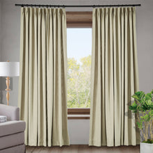 Load image into Gallery viewer, Macochico Pinch Pleat Curtains Room Darkening Linen Cotton Curtain Drapes for Living Room Bedroom Window Room Divider
