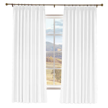 Load image into Gallery viewer, Macochico 52 W x 63 L Pinch Pleated Faux Linen Curtains Blackout Room Panel with for Bedroom, 1 Panel
