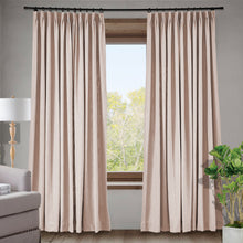 Load image into Gallery viewer, Macochico Pinch Pleat Curtains Room Darkening Linen Cotton Curtain Drapes for Living Room Bedroom Window Room Divider
